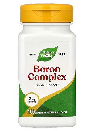 Борон, boron, nature's way, комплекс, 3 мг, 100 капсул