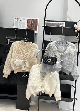 Нарядний жакет з альпаки в сірому кольорі, зі знімними брошками, 110, 120, 130, 140, 150 зріст