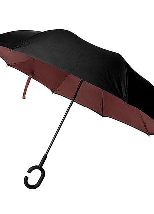 Зонт наоборот lesko up-brella шоколадный