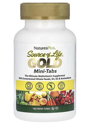 Мультивітаміни, gold, the ultimate multivitamin supplement, source of life, naturesplus, 180 міні-таблеток