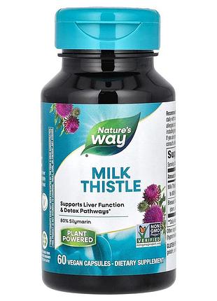 Расторопша, milk thistle, nature's way, 60 капсул