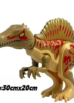 Конструктор динозавр 29см спинозавр тираннозавр цератозавр jurassic world світ юрського періоду червоний lego/лего легосумісний