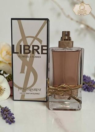 Жіночий парфум yves saint laurent libre flowers & flames (ів сен лоран лібр флауерс флеймс) 100 мл ніжний стійкий аромат квітковий
