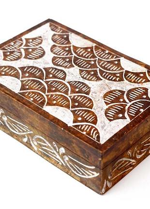 Шкатулка каменная крашеная no.-164