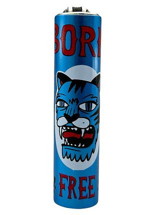 Запальничка clipper micro metal case aggressive animals