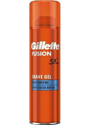 Гель для гоління 200мл fusion зволоження для чоловіків тм gillette