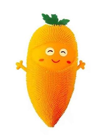 Антистрес ї-їжачок морква, 4 кольори, світло, 26см. помаранчевий ms 3663 тм метр