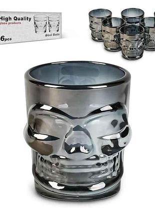 Набiр склянок 6шт 300мл череп r29803-grey тм stenson