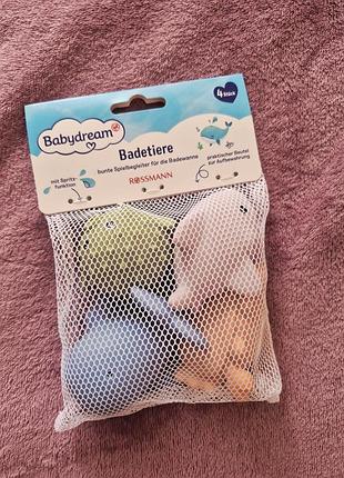 Набір нових іграшок для купання babydream rossmann (4 шт.)
