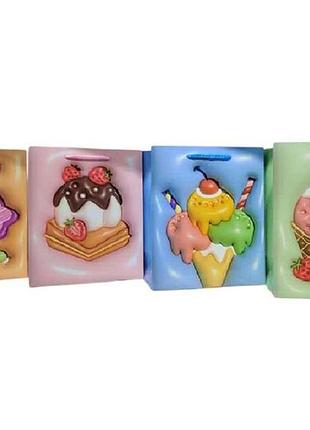 Пакет подарочный m sweets 3d 26*32*12см r33097-m тм stenson