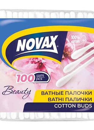 Палочки ватные п/э пакет 100 шт. тм novax