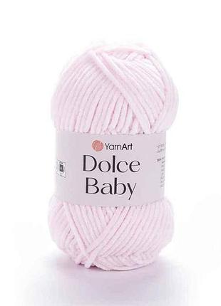 Пряжа dolce baby рожевий 100% мікрополіестр 85м 50г 5шт/уп 781 тм yarnart