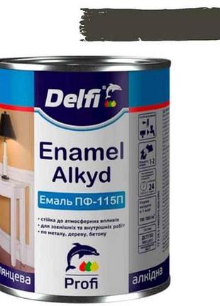 Емаль алкідна пф-115п хакі -0,9 кг тм delfi