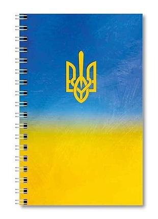 Блокнот а6 (100х155) 48арк. клетка, обкл.картон, спираль, герб а6-бев-377 тм полиграфист