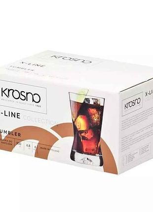 Набір склянок низьких 200мл 6шт x-line тм krosno