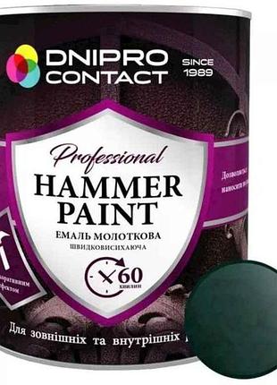 Емаль молоткова малахіт 2,0кг hammer paint тм dnipro contact