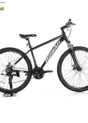 Велосипед 27.5 ka рама 17 (21 sp) кол. matt black/silver/red тм konar