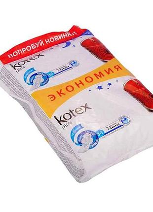 Прокладки гигиенические 6 кр ultra night duo 14шт. тм kotex
