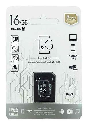 Карта памяти 64gb micro sd (10) (adapter) uhs-і тм tg