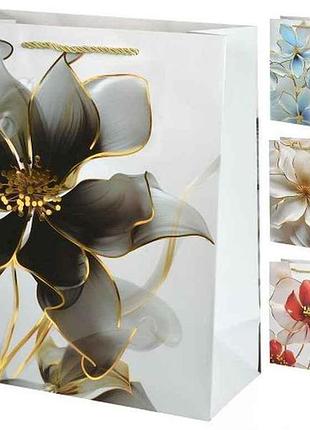 Пакет подарунковий m flowers 26*32*12см r98778-m тм stenson