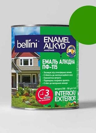 Эмаль алкидная пф-115 светло-зеленый 0,9кг тм bellini