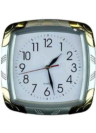 Часы настенные 411 28*28см серебро тм quartz