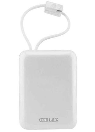 Power bank 20000mah p232p 1usb/22.5w/pd20w/led дисплей/кабель 2в1(type-c/lightning) белый тм gerlax