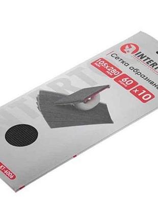Сітка абразивна, 105 * 280 мм, к60, 10 шт. kt-6006 тм intertool