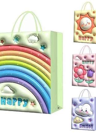 Пакет подарочный s happy 3d 18*23*10см r96974-s тм stenson