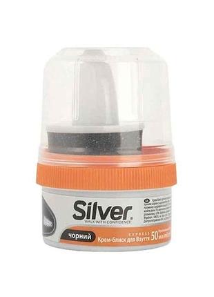 Крем-блиск двзуття 50 мл. (банка) чорн. silver