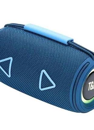 Портативна колонка bluetooth tg657 з rgb підсвічуванням, speakerphone, радіо, blue тм tg