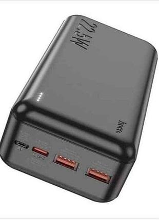 Power bank 30000mah j101b 2usb qc3.0 22.5wpd20w (input micro/type-c 18w) чорний тм hoco
