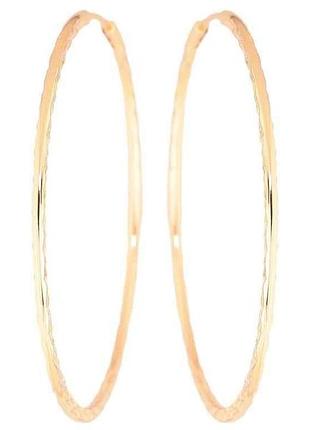 Сережки позолота 18k кільця конго «декоративний візерунок» ø 5.3см 270621 тм xuping
