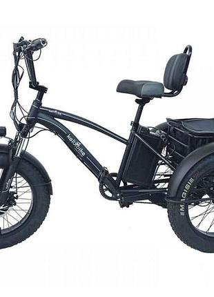 Электровелосипед 20 1000w fat bike стальной трехколесный 48v18ah тм kelb.bike