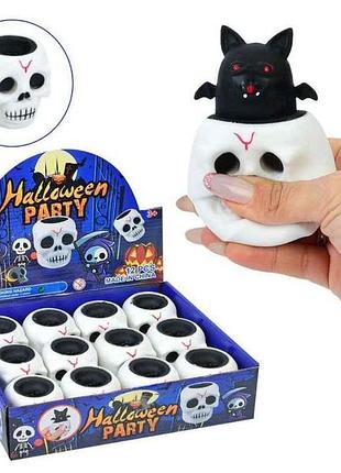 Фігурка антистрес helloween кажан у черепі 5см zd66-29 тм metr