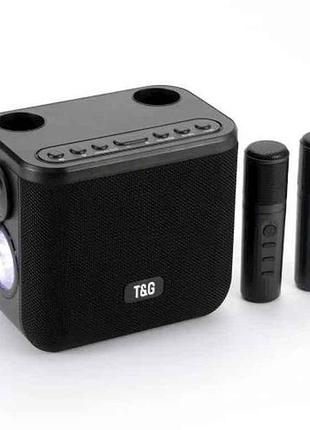 Портативная колонка bluetooth tg545dk graffiti, с функцией speakerphone, радио, 2 микрофона, фонарь тм tg