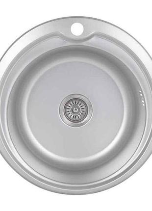 Мойка врезная 510x510х180мм 1 510-d, micro decor 0,8мм brin510mdec08 тм brinex