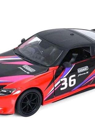 Машина kt5443wf металл, инерция, 1:36, отч. дверь, 12см красно-черный тм kinsmart