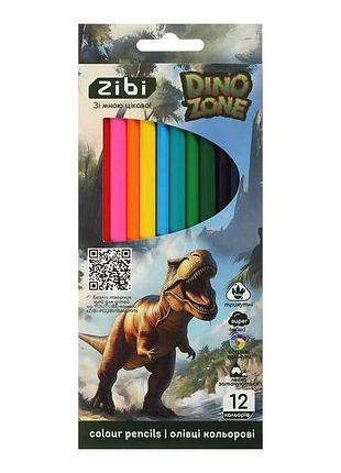 Олівці кольорові 12кол. dino тм zibi
