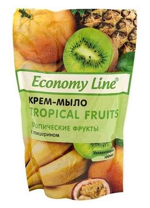 Крем-мыло 460мл дой-пак тропические фрукты тм economy line