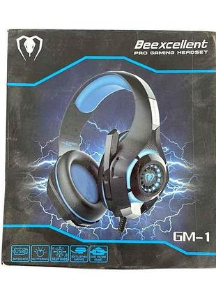 Ігрова гарнітура beexcellent gm-1 usb 3.5 mm синя арт.92 тм amazon