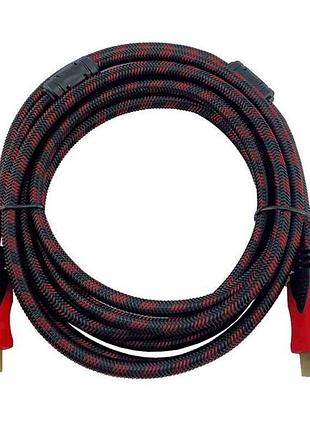 Кабель hdmi-hdmi v1.4 тканевый 3м тм gerlax