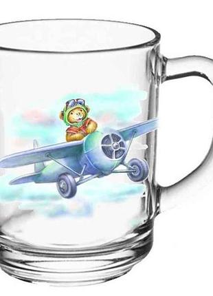 Чашка 250 мл green tea веселые малыши самолет тм farglass