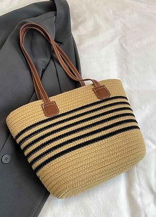 Сумка пляжная плетеная 24*35*9см y9696-1 тм китай