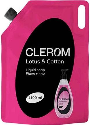 Мыло жидкое 1,1л lotus and cotton дой-пак тм clerom