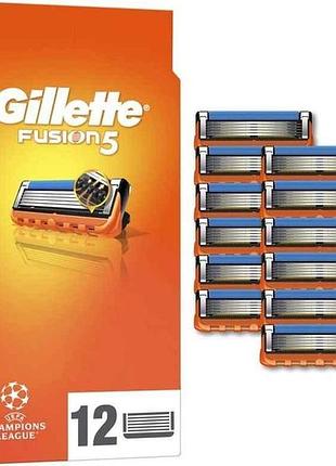 Картридж 12шт для бритья fusion5 тм gillette
