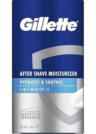 Бальзам после бритья 50мл 3в1 hydrates soothes spf15 тм gillette