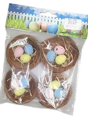Декор крупнодной easter nest 5,5х1,5см (4шт/уп) r40458 тм stenson