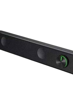 Колонка компьютерная 1.0 s4 rgb usb 3.5 38x6x5.5см черные 6w тм t-wolf