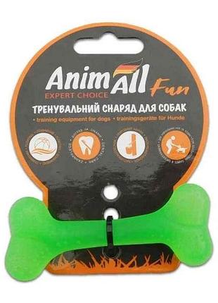 Игрушка для собак кость 25см зеленая fun 88130 тм animall